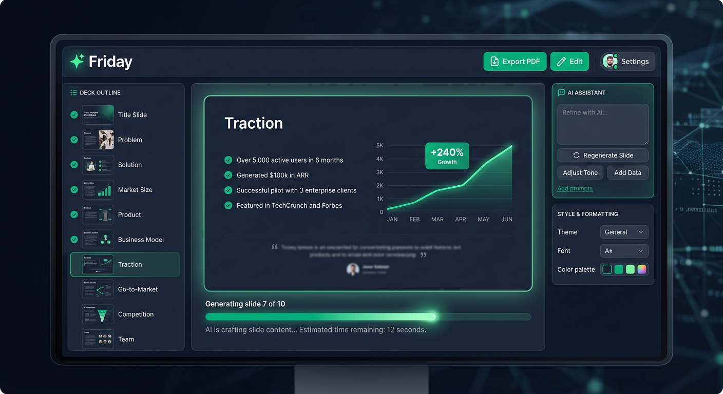 AI Pitch Deck Generation